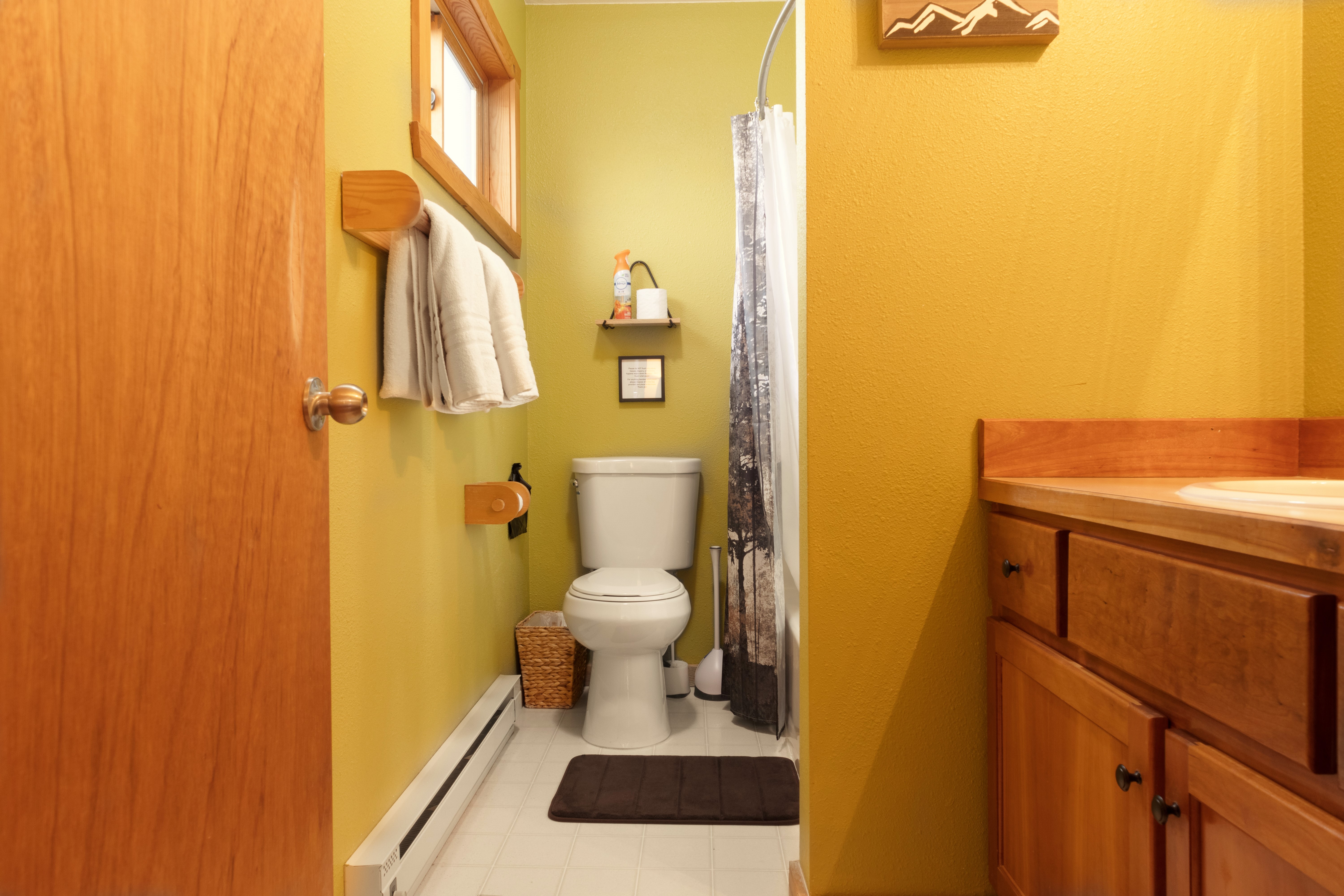 Master bathroom with tub/shower combo