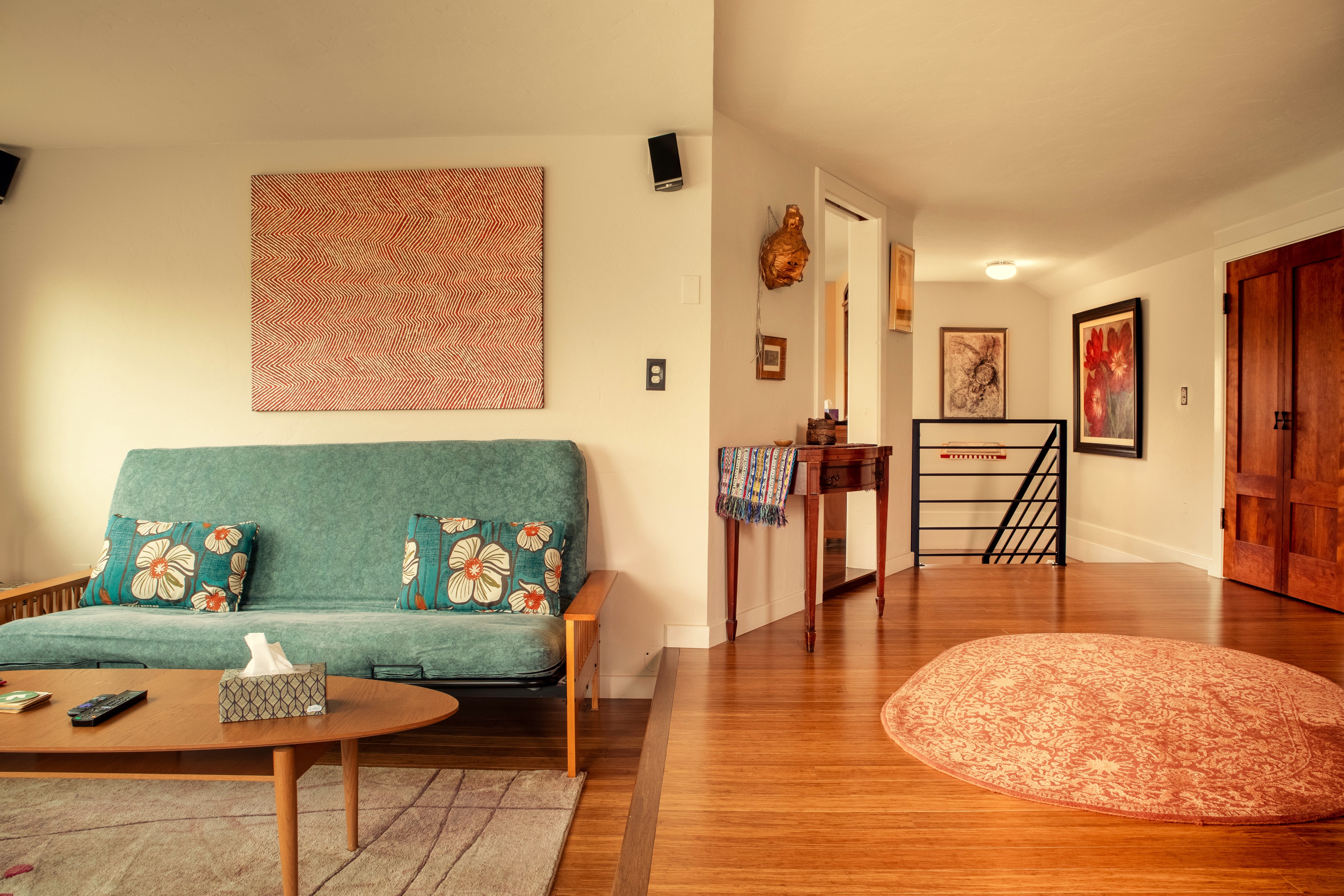 Upstairs living area