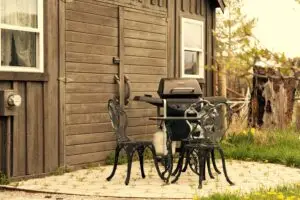 BBQ grill and outdoor seating area
